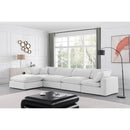  Manufacturer Color_Cream -- Comfy 158" Cream Velvet Upholstered 5 pc Modular Sectional IMAGE 3