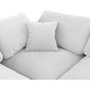  Manufacturer Color_Cream -- Comfy 118" Cream Velvet Upholstered 5 pc Modular Sectional IMAGE 8