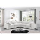  Manufacturer Color_Cream -- Comfy 119" Cream Velvet Upholstered 5 pc Modular Sectional IMAGE 2