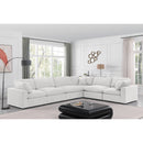 Manufacturer Color_Cream -- Comfy 158" Cream Velvet Upholstered 6 pc Modular Sectional IMAGE 2