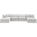 Meridian Comfy Cream Velvet Modular Sectional IMAGE 5