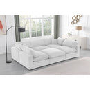  Manufacturer Color_Cream -- Comfy 119" Cream Velvet Upholstered 6 pc Modular Sectional IMAGE 2