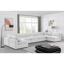  Manufacturer Color_Cream -- Comfy 197" Cream Velvet Upholstered 7 pc Modular Sectional IMAGE 2