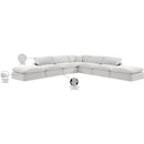  Manufacturer Color_Cream -- Comfy 157" Cream Velvet Upholstered 7 pc Modular Sectional IMAGE 11