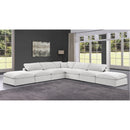  Manufacturer Color_Cream -- Comfy 157" Cream Velvet Upholstered 7 pc Modular Sectional IMAGE 2