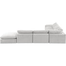  Manufacturer Color_Cream -- Comfy 157" Cream Velvet Upholstered 7 pc Modular Sectional IMAGE 3