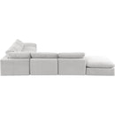  Manufacturer Color_Cream -- Comfy 157" Cream Velvet Upholstered 7 pc Modular Sectional IMAGE 4