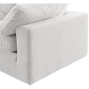  Manufacturer Color_Cream -- Comfy 158" Cream Velvet Upholstered 8 pc Modular Sectional IMAGE 7