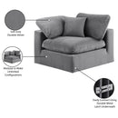  Manufacturer Color_Grey -- Comfy Grey Velvet Upholstered Modular Corner Chair IMAGE 13