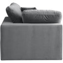  Manufacturer Color_Grey -- Comfy Grey Velvet Upholstered Modular Corner Chair IMAGE 5