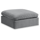  Manufacturer Color_Grey -- Comfy Grey Velvet Upholstered Modular Ottoman IMAGE 1