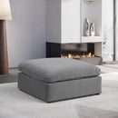  Manufacturer Color_Grey -- Comfy Grey Velvet Upholstered Modular Ottoman IMAGE 2