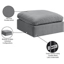  Manufacturer Color_Grey -- Comfy Grey Velvet Upholstered Modular Ottoman IMAGE 6