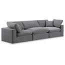  Manufacturer Color_Grey -- Comfy 119" Grey Velvet Upholstered 3 pc Modular Sofa IMAGE 1
