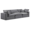 Meridian Comfy Grey Velvet Modular Sofa IMAGE 1