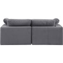 Meridian Comfy Grey Velvet Modular Sofa IMAGE 3