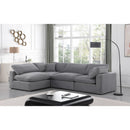  Manufacturer Color_Grey -- Comfy 119" Grey Velvet Upholstered 4 pc Modular Sectional IMAGE 3