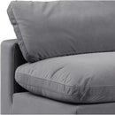  Manufacturer Color_Grey -- Comfy 118" Grey Velvet Upholstered 5 pc Modular Sectional IMAGE 7