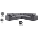  Manufacturer Color_Grey -- Comfy 119" Grey Velvet Upholstered 5 pc Modular Sectional IMAGE 11