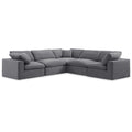  Manufacturer Color_Grey -- Comfy 119" Grey Velvet Upholstered 5 pc Modular Sectional IMAGE 1