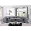  Manufacturer Color_Grey -- Comfy 119" Grey Velvet Upholstered 5 pc Modular Sectional IMAGE 2