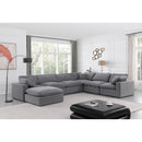  Manufacturer Color_Grey -- Comfy 158" Grey Velvet Upholstered 7 pc Modular Sectional IMAGE 2