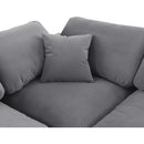  Manufacturer Color_Grey -- Comfy 158" Grey Velvet Upholstered 7 pc Modular Sectional IMAGE 8