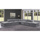  Manufacturer Color_Grey -- Comfy 157" Grey Velvet Upholstered 7 pc Modular Sectional IMAGE 2