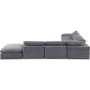  Manufacturer Color_Grey -- Comfy 157" Grey Velvet Upholstered 7 pc Modular Sectional IMAGE 3