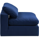  Manufacturer Color_Navy -- Comfy Navy Velvet Upholstered Modular Armless Chair IMAGE 5