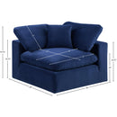  Manufacturer Color_Navy -- Comfy Navy Velvet Upholstered Modular Corner Chair IMAGE 12