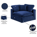 Manufacturer Color_Navy -- Comfy Navy Velvet Upholstered Modular Corner Chair IMAGE 13
