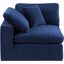  Manufacturer Color_Navy -- Comfy Navy Velvet Upholstered Modular Corner Chair IMAGE 4