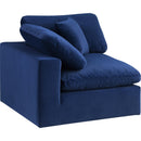  Manufacturer Color_Navy -- Comfy Navy Velvet Upholstered Modular Corner Chair IMAGE 7