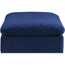  Manufacturer Color_Navy -- Comfy Navy Velvet Upholstered Modular Ottoman IMAGE 3