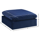  Manufacturer Color_Navy -- Comfy Navy Velvet Upholstered Modular Ottoman IMAGE 5