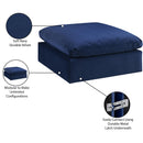  Manufacturer Color_Navy -- Comfy Navy Velvet Upholstered Modular Ottoman IMAGE 6