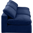  Manufacturer Color_Navy -- Comfy 117" Navy Velvet Upholstered 3 pc Armless Modular Sofa IMAGE 5