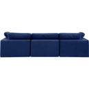 Meridian Comfy Navy Velvet Modular Sofa IMAGE 3