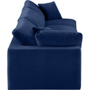  Manufacturer Color_Navy -- Comfy 119" Navy Velvet Upholstered 3 pc Modular Sofa IMAGE 5