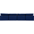 Meridian Comfy Navy Velvet Modular Sofa IMAGE 3