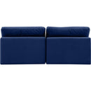 Meridian Comfy Navy Velvet Modular Sofa IMAGE 3