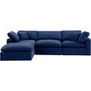  Manufacturer Color_Navy -- Comfy 119" Navy Velvet Upholstered 4 pc Modular Sectional IMAGE 7
