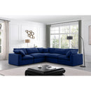  Manufacturer Color_Navy -- Comfy 119" Navy Velvet Upholstered 5 pc Modular Sectional IMAGE 2