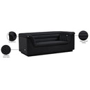 Meridian Cascade Black Velvet Fabric Loveseat IMAGE 18