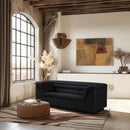  Manufacturer Color_Black -- Meridian Cascade Stationary Fabric Loveseat IMAGE 2