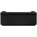  Manufacturer Color_Black -- Meridian Cascade Stationary Fabric Loveseat IMAGE 3