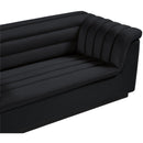 Manufacturer Color_Black -- Meridian Cascade Stationary Fabric Loveseat IMAGE 8