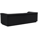Meridian Cascade Black Velvet Fabric Sofa IMAGE 4