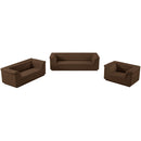 Meridian Cascade Brown Velvet Fabric Chair IMAGE 14
